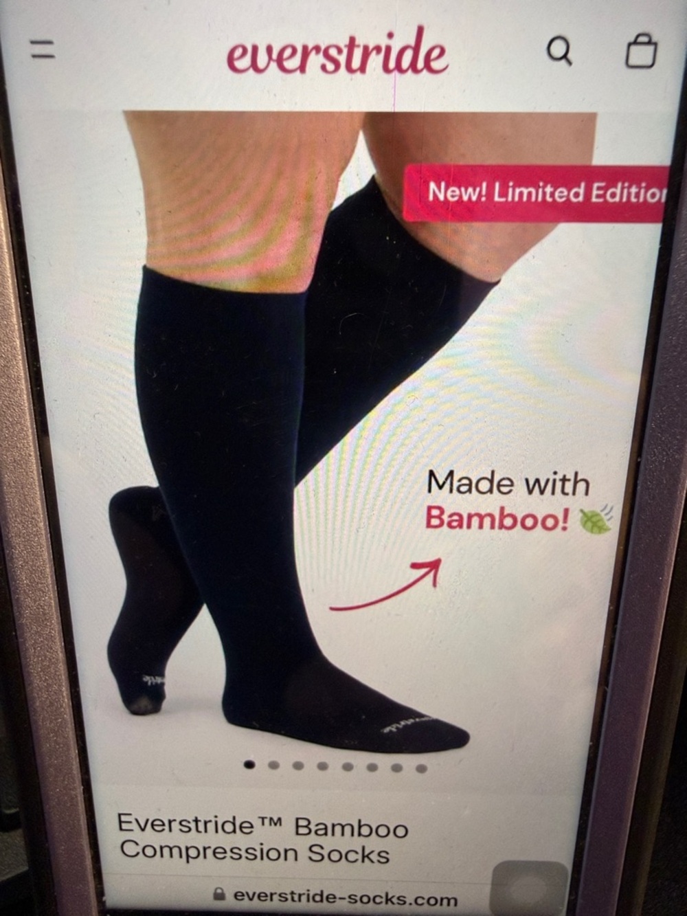 Everstride Premium Bamboo Compression Stockings 2x in Black - Picture 3 of 10